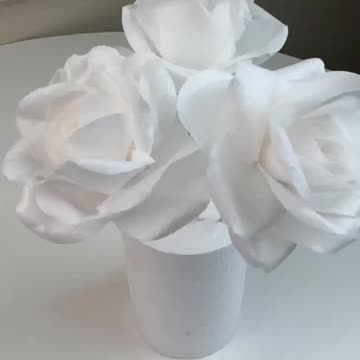 Розы из вафельной бумаги 🌺
