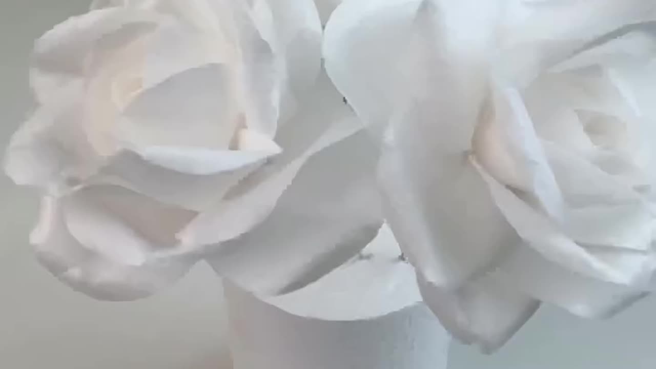 Розы из вафельной бумаги 🌺