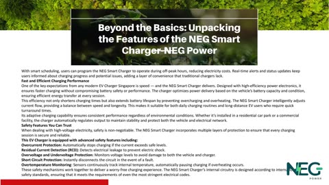 Beyond the Basics: Unpacking the Features of the NEG Smart Charger-NEG Power