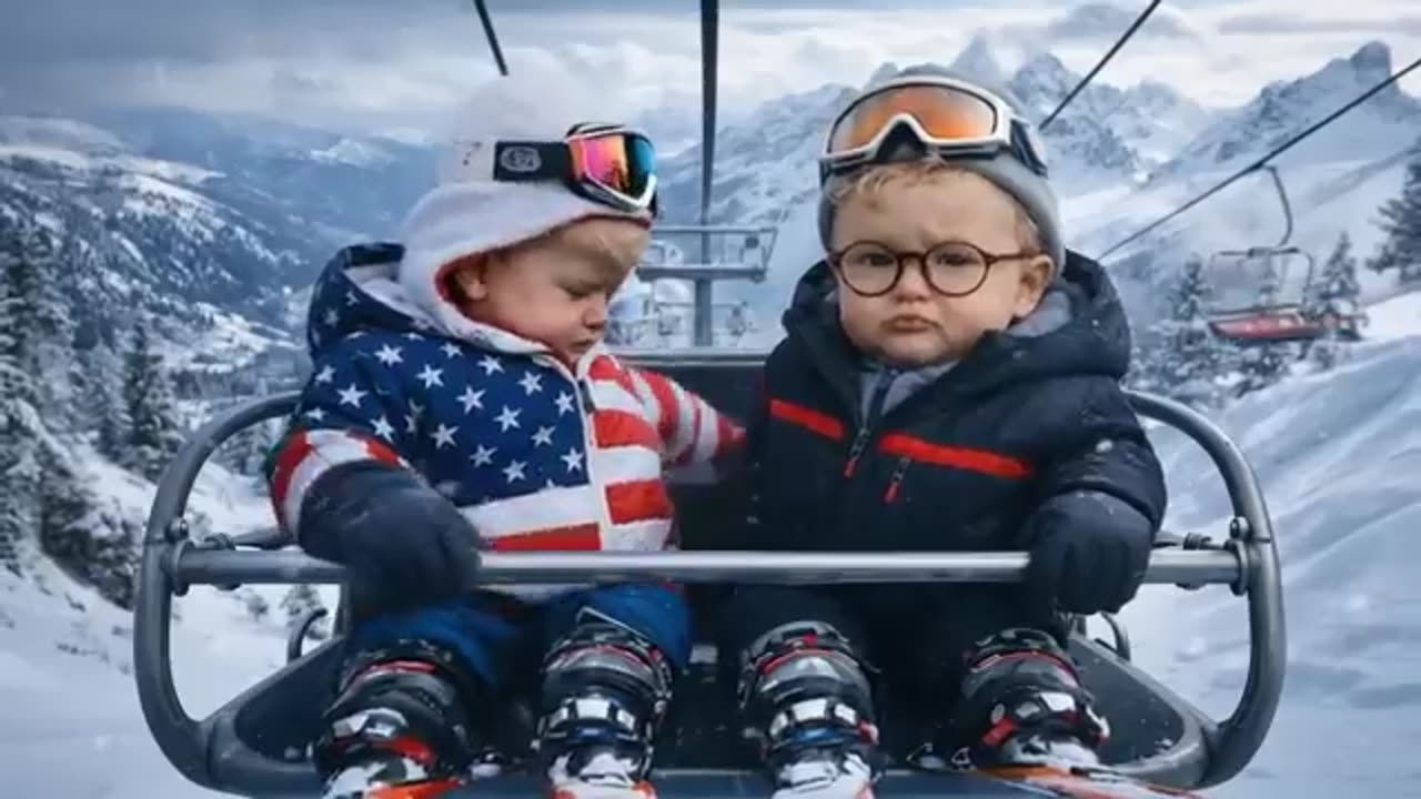 Baby Trump Goes Skiing with Senator John Kennedy!