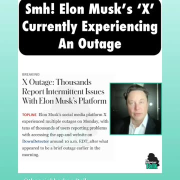 According what's elon musk what elon musk said it's was outages possible a cyberattack 🤔03/10/25