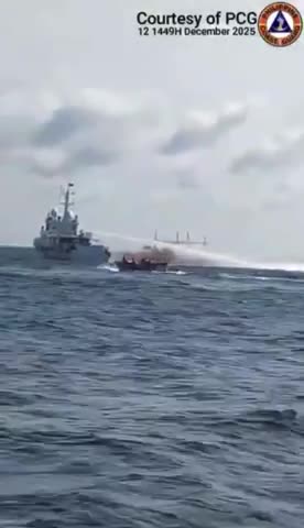 The Philippine Coast Guard said at least three fishermen were injured when Chinese vessel attacked