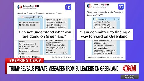 Trump posts private messages from leaders about Greenland