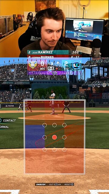 Jose Ramirez gets a change up pitch in MLB THE SHOW 25