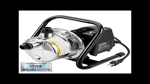 VEVOR Shallow Well Pump Portable Garden Water Jet Pump 1.5HP 1200GPH 164 Review