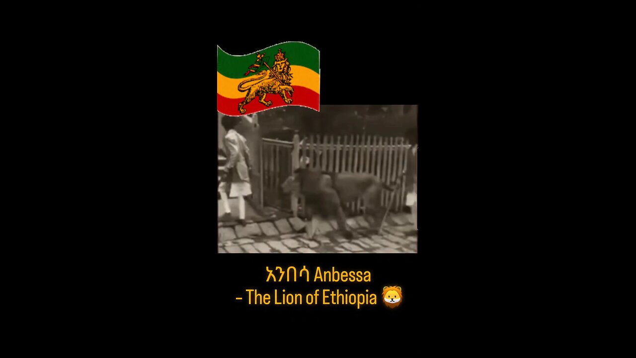 Ethiopians riding lions