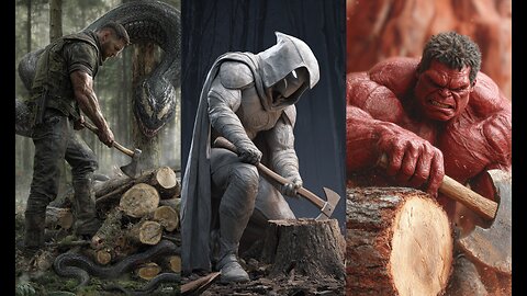 Supervillains chopping wood - #marvel #dc #avengers #deadpool #thanos #venom #joker #redhulk #loki