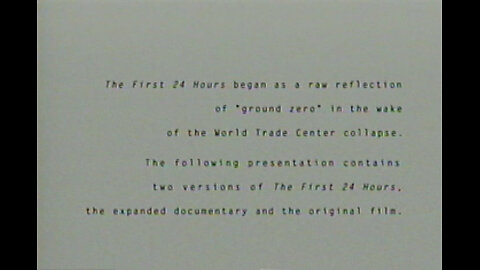 WTC the first 24 hours, 9.11.2001 NY Docurama (2002)