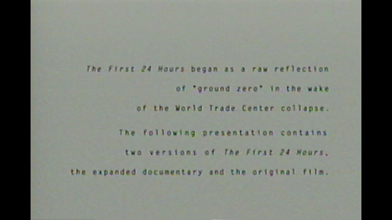 WTC the first 24 hours, 9.11.2001 NY Docurama (2002)