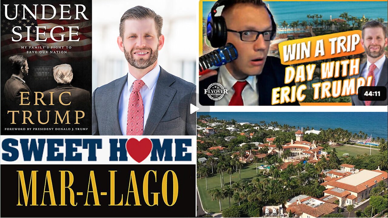 Sweet Home Mar-A-Lago!!! Eric Trump Gives a Tour of Mar-A-Lago! + Buy a Copy of Eric Trump's New Book, Under Siege, Text 918-851-0102 for a Chance to Win Dinner w/ Eric & Clay Clark At Mar-A-Lago! + Drawing Ends Tonight!