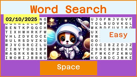 Word Search Easy - Space - 02/10/2025