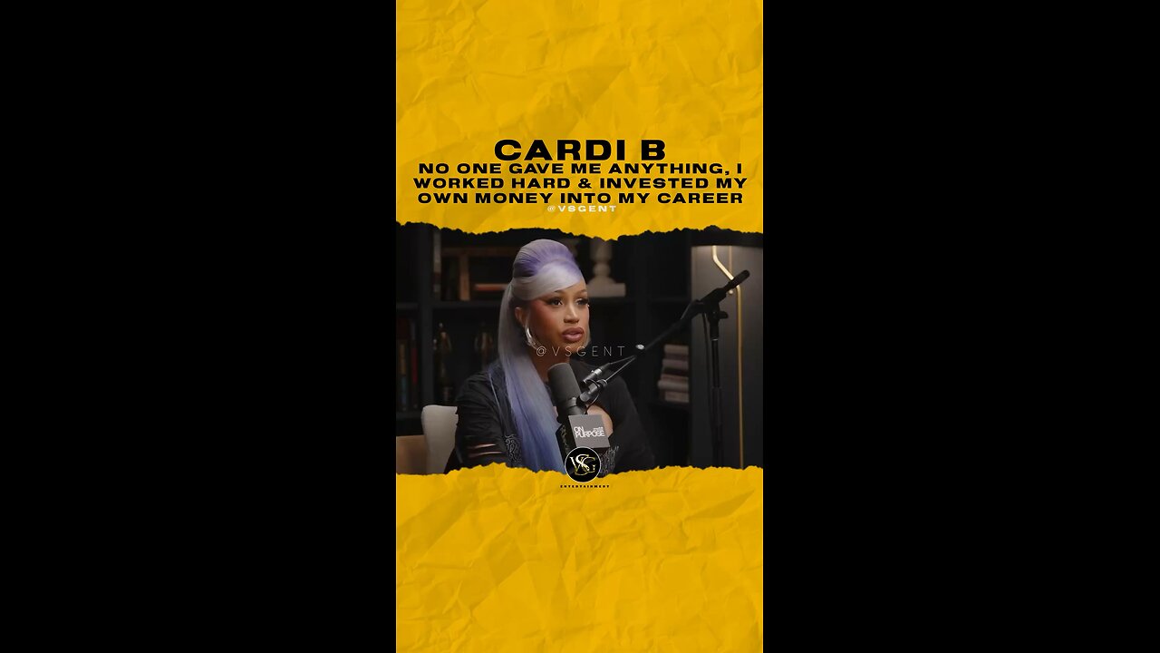 @iamcardib No one gave me anything, I worked hard & invested my own money into my career