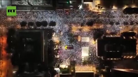 🕊️🕊️🕊️! MASSIVE protest in Tel Aviv urging Netyanahu to take the Peace Deal… 