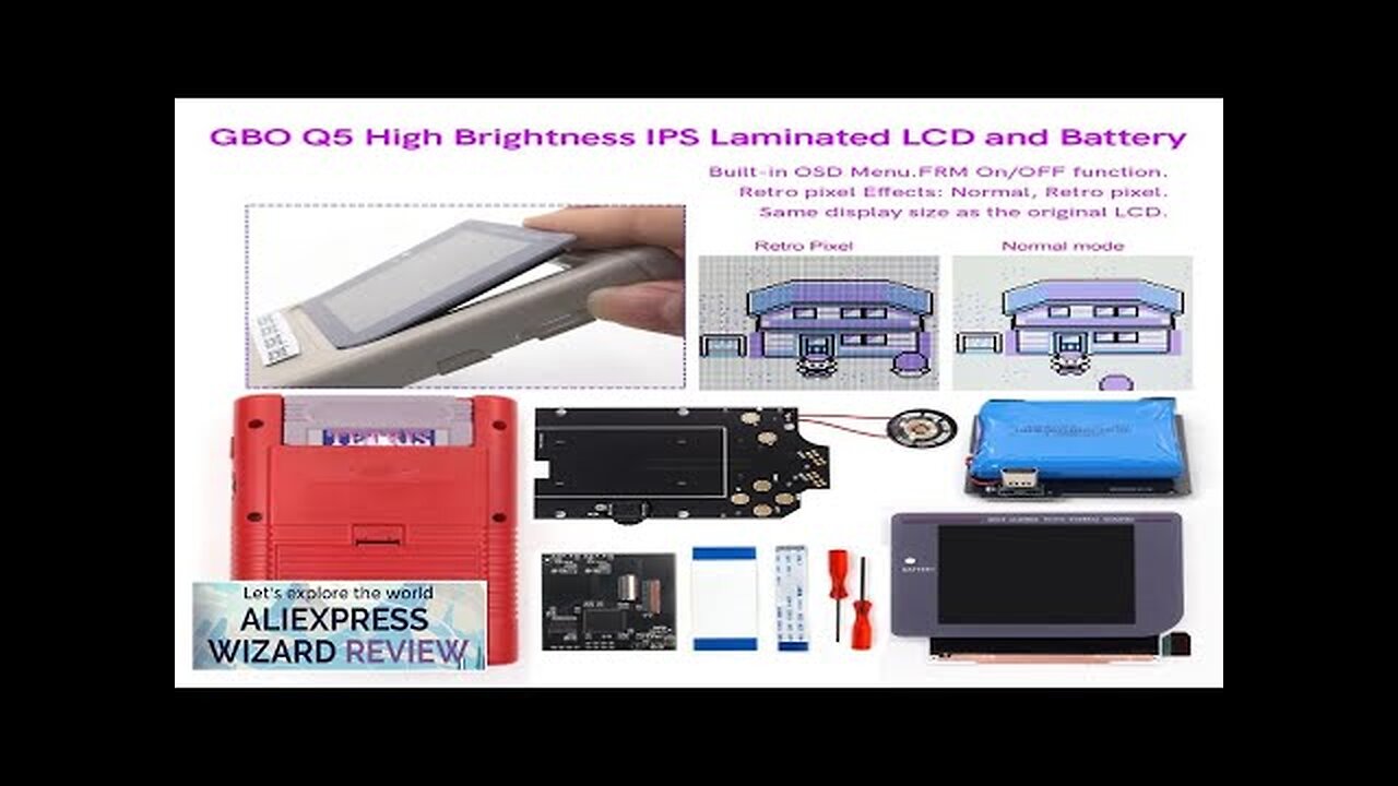 3.1 inch High Definition Gameboy DMG GB IPS Pre-laminated LCD Screen Kits Review