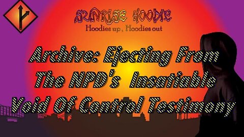 Sunrise Hoodie Archive: Ejecting From The NPD's Insatiable Void Of Control testimony