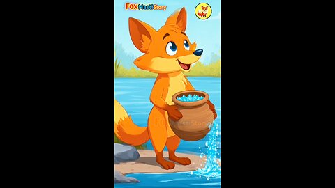 🦊The Clever Fox and the Fish in Water। Funny Animal Short Story। Fox Masti Story