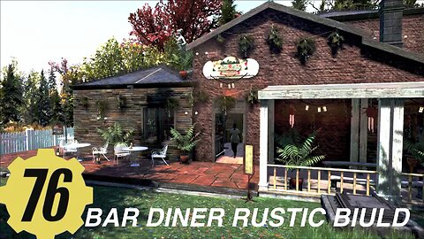 Fallout 76 bar diner rustic camp build