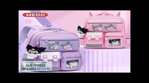 Boys and girls burden-reducing primary school backpack 1-3-6 grades Sanrio Kuromi children Review