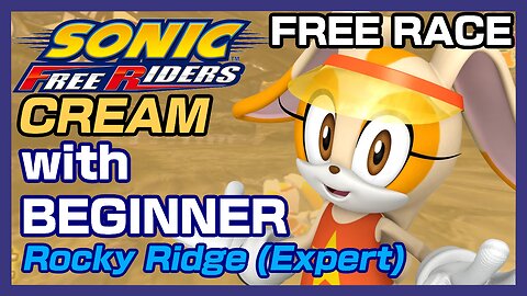 Sonic Free Riders: Cream with Beginner on Rocky Ridge (Expert)