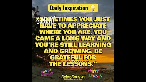 🗣Stay Grateful, Keep Going & Growing Today‼️💛 #DailyInspiration #MorningQuote #SobrietyTips