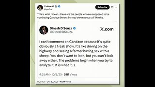 Candace ~ Going after the X troll Dinesh D'Souza