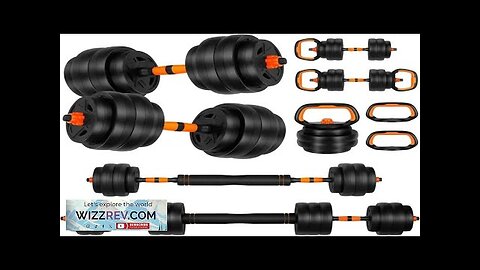 AQAdjustable Dumbbell 20/30/50/70lbs Free Weight with Connector4 in1 Dumbbells Set Used as Review