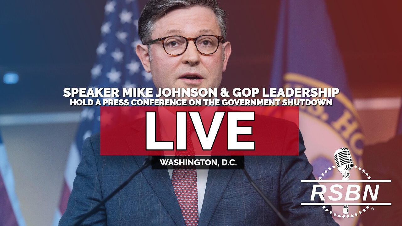 LIVE REPLAY: Speaker Mike Johnson & GOP Leadership Hold a Press Conference for the Shutdown - 10/8/25