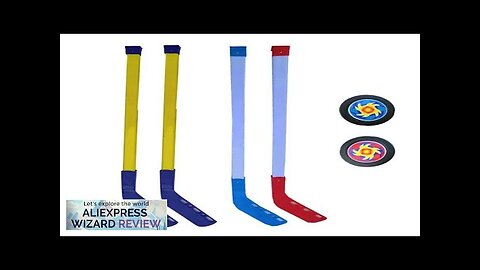 NEW 4Pcs Kids Children Winter Ice Hockey Stick Training Tools ABS 2xSticks Review