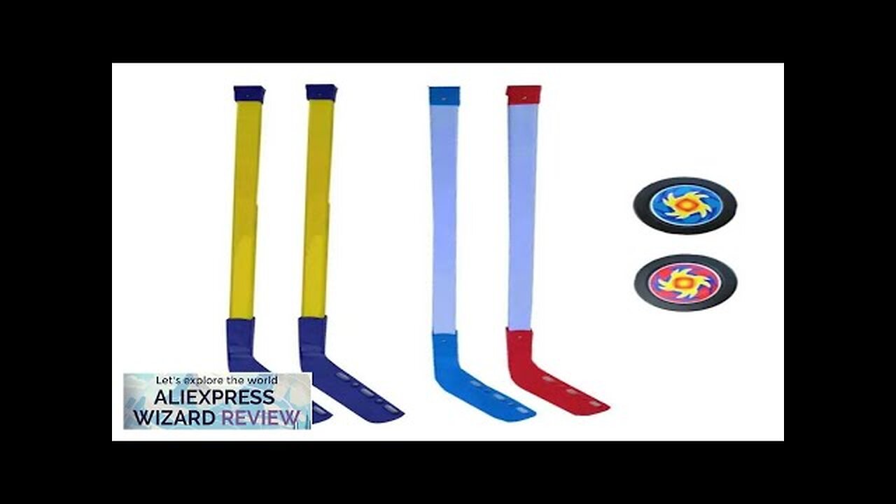 NEW 4Pcs Kids Children Winter Ice Hockey Stick Training Tools ABS 2xSticks Review