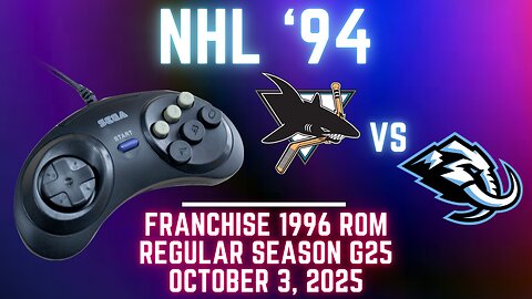 NHL '94 Franchise League (1996) - Mammoth (mastrhiggins) Sharks (Len) {Genesis} Game 26