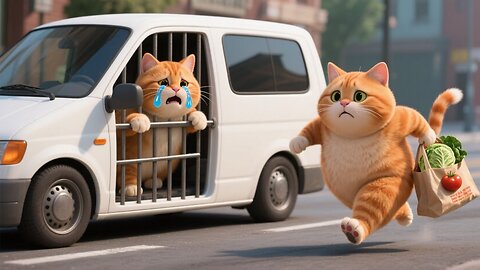 Brave Mom Cat Saves Her Kitten from Animal Catcher — Heartwarming Rescue!