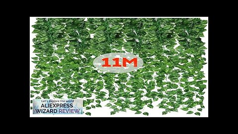 11M Artificial Plant Green Ivy Leaf Garland Fake Plant Creeper Hanging Vine Review