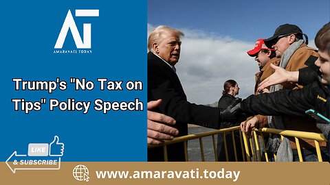 Trump's No Tax on Tips Policy Speech Las Vegas | Amaravati Today