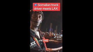Somali Amazon truck driver w/ almost no English skills drove semi into LAX ARRIVALS area damaging truck