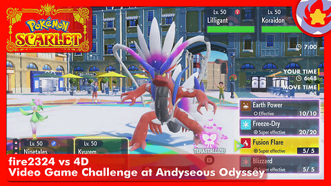 fire2324 vs 4D - Video Game Challenge at @AndyseousOdyssey | Pokemon VCG