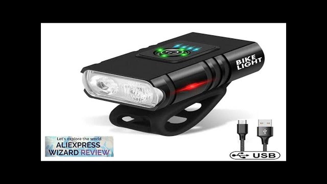 T6 Bike Front Light USB Rechargeable Bicycle Led Light Power Display Waterproof Review