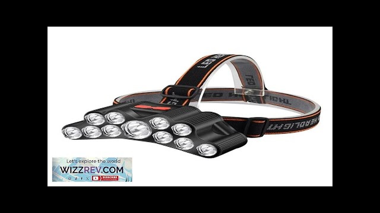 XMUND Camping Headlight Head Flashlight Head Light 11 LED Headlamp Rechargeable Powerful Review