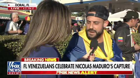There are now HUNDREDS of people celebrating the CAPTURE of Nicolas Maduro