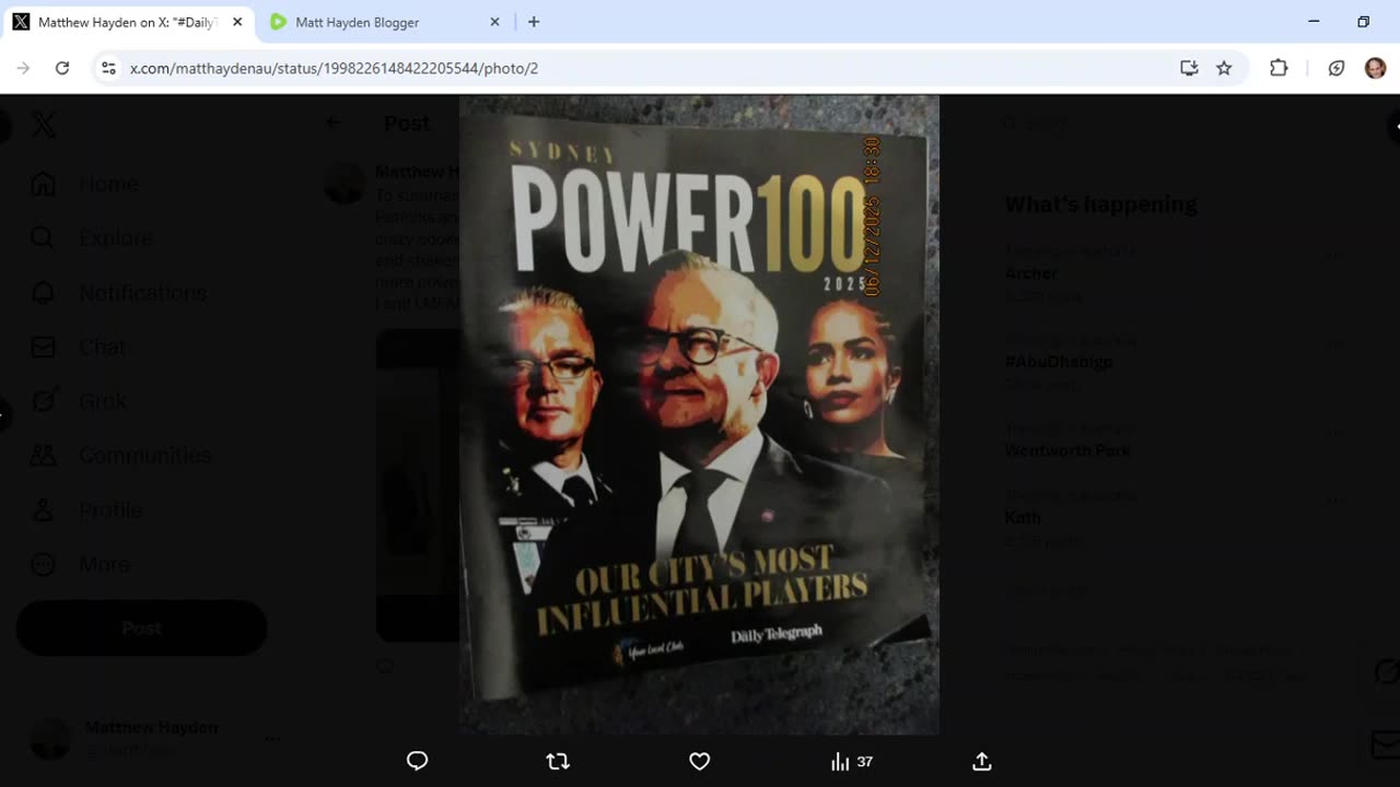 My name topped list of Sydney's 100 most influential figures, yet nobody knows who the hell I am!