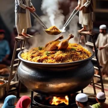 MINIATURE PEOPLE MAKING BIRYANI CHICKEN!!