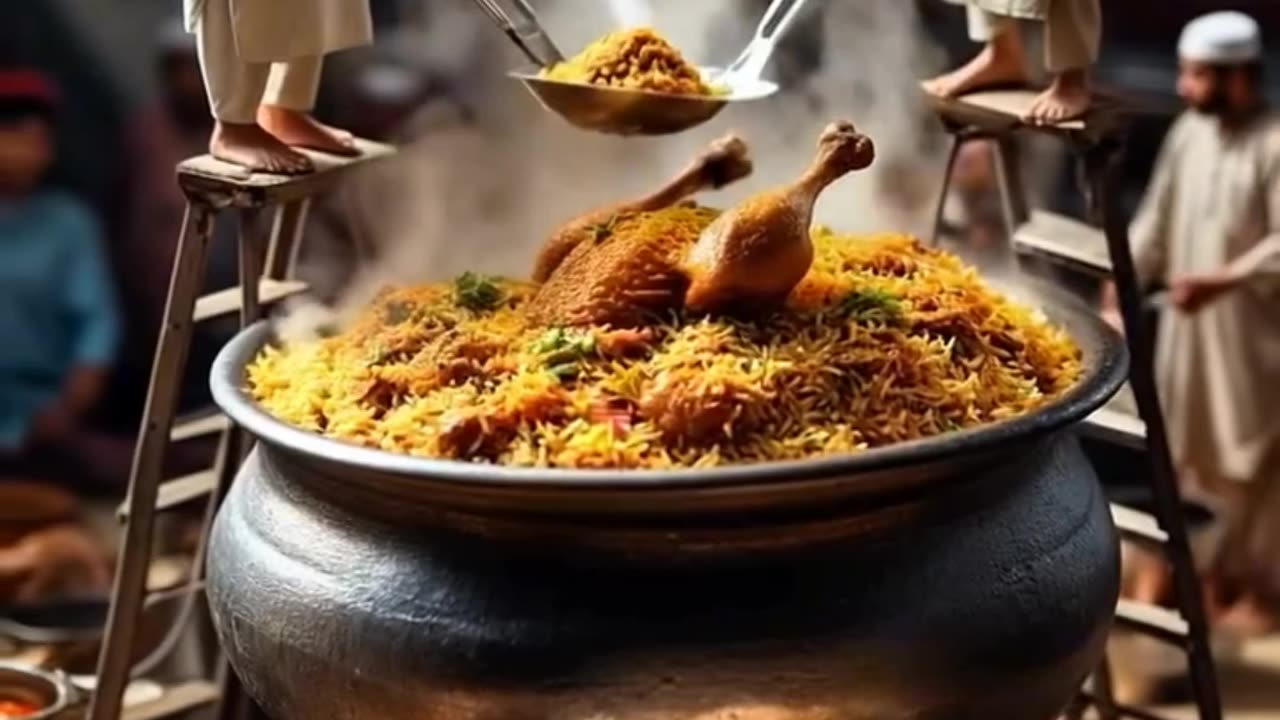 MINIATURE PEOPLE MAKING BIRYANI CHICKEN!!