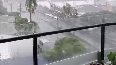 Strong Winds and Heavy Rains Rampage Queensland Australia