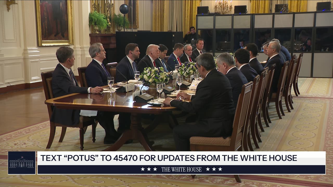 President Trump Participates in a Dinner with Central Asian Countries