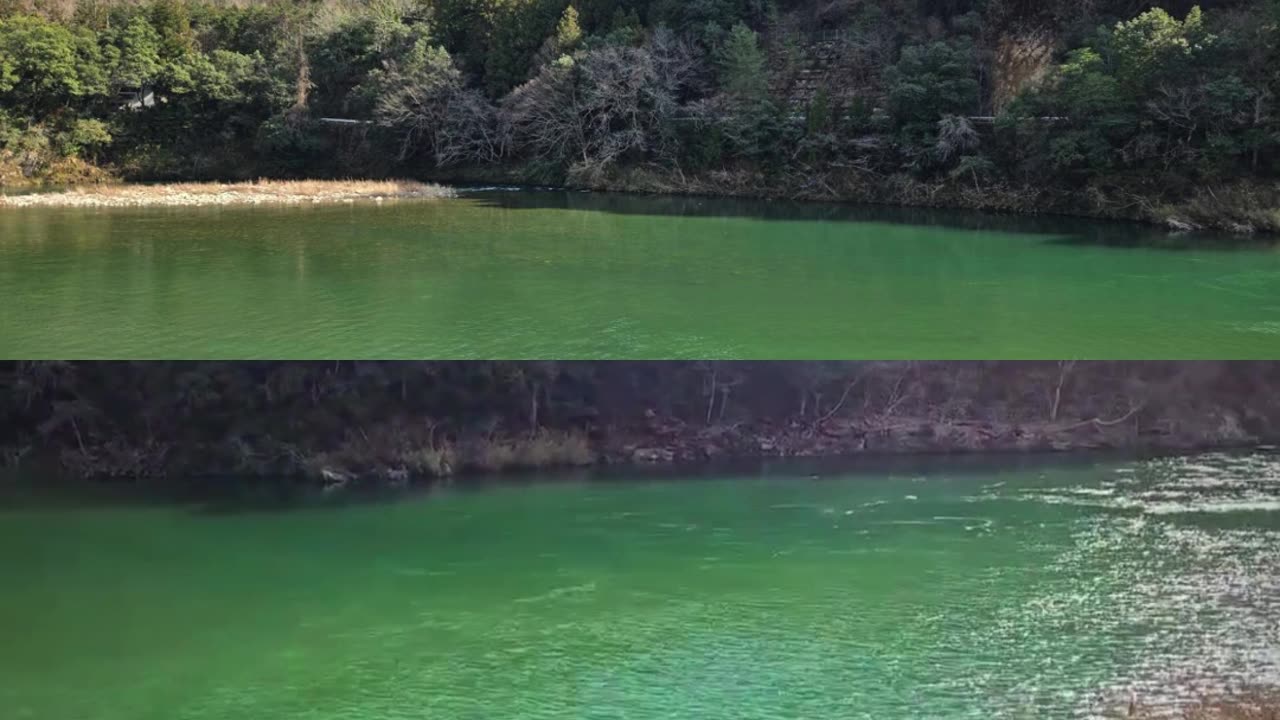 工房の前を流れる川