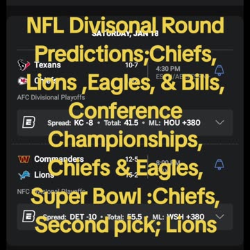 NFL Divisonal Round Predictions