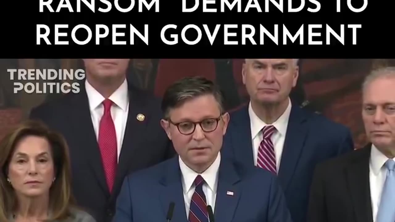 SPEAKER JOHNSON LISTS OFF DEMOCRATS DEMANDS TO REOPEN GOVERNMENT