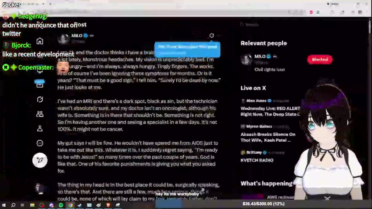 Wurzelroot reacts to Milo appearing on Tucker