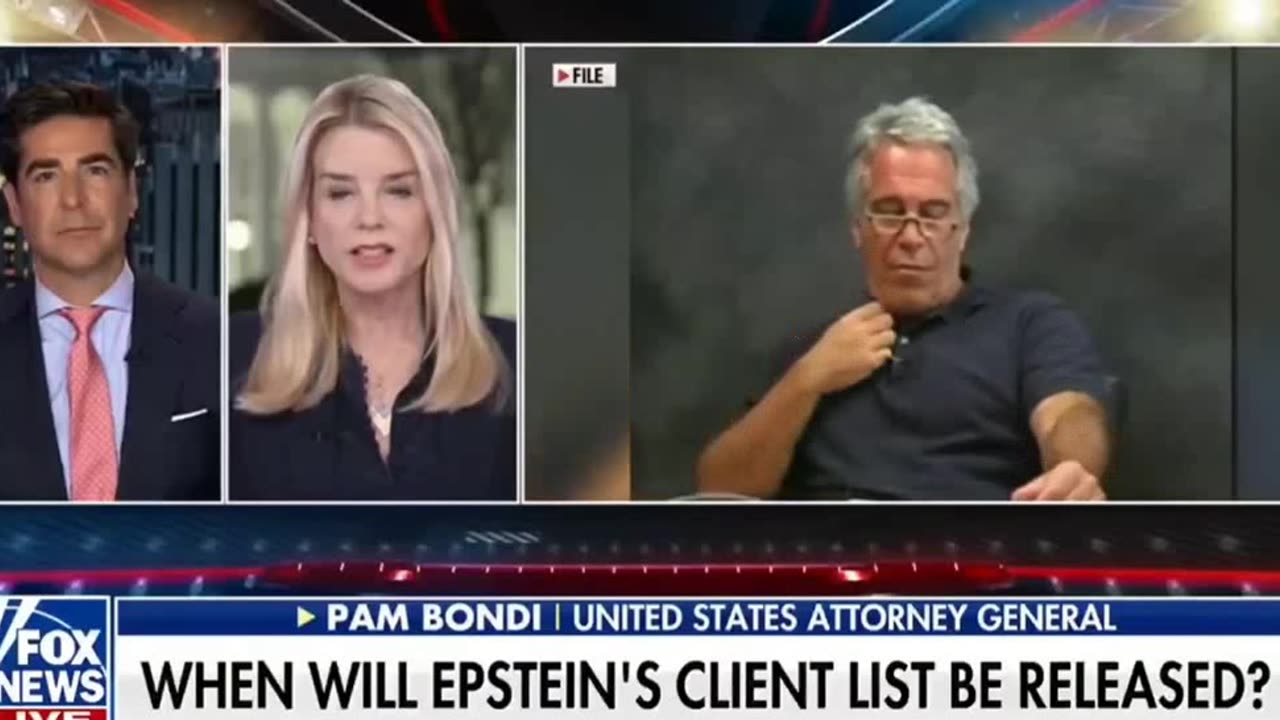 BREAKING ✴️ US AG Pam Bondi says hopefully tomorrow FEB 27 or FEB 28th , some flight logs & names of the Epstein file over 250 victims known of and other accomplices. Pam says is so sick what these people did