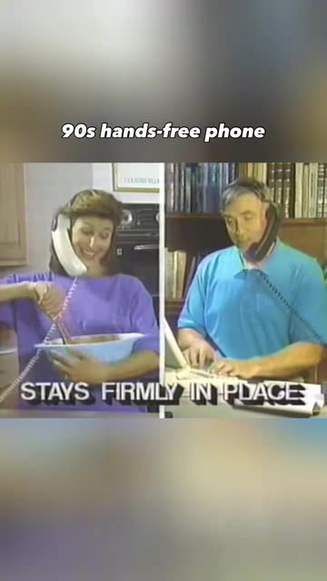 1990s commercial for a "hands-free" phone