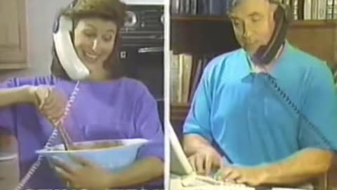 1990s commercial for a "hands-free" phone